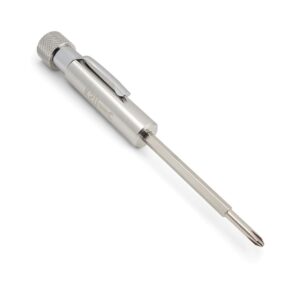 Pocket Screwdriver with Clip & Magnet - Phillips and Flat Head Made of Stainless Steel